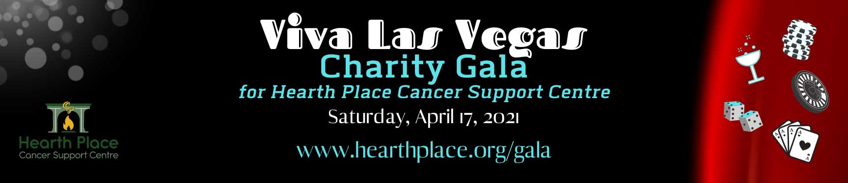 Viva Las Vegas Charity Gala for Hearth Place Cancer Support Centre, April 17, 2021, hearthplace.mydev.ca/gala